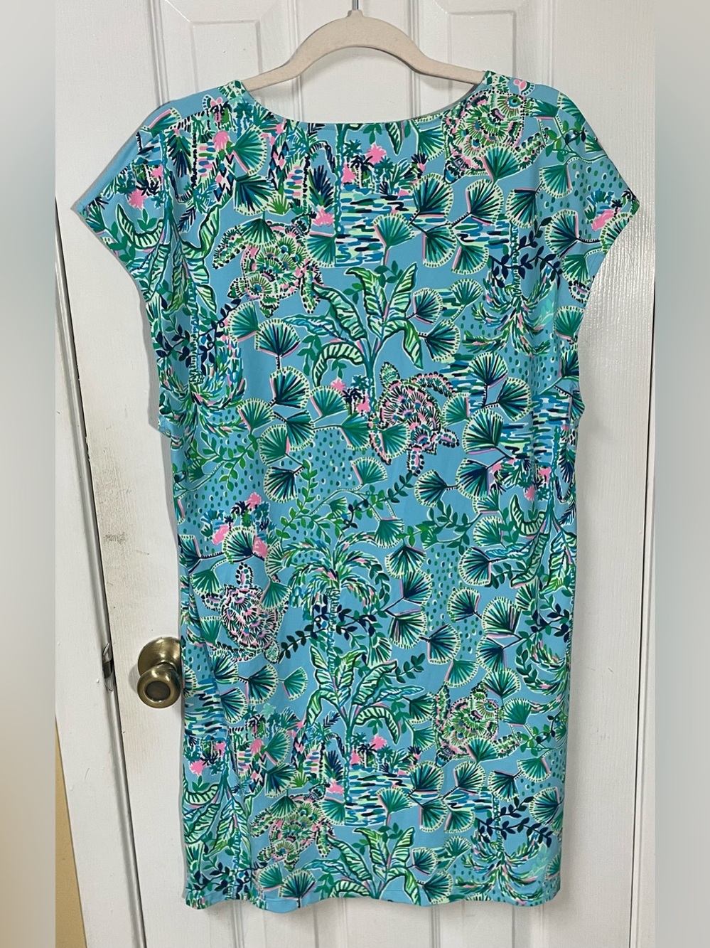 Lilly Pulitzer Coverup Dress Women's Medium Talli V-Neck Colorful Preppy Resort - Picture 3 of 8